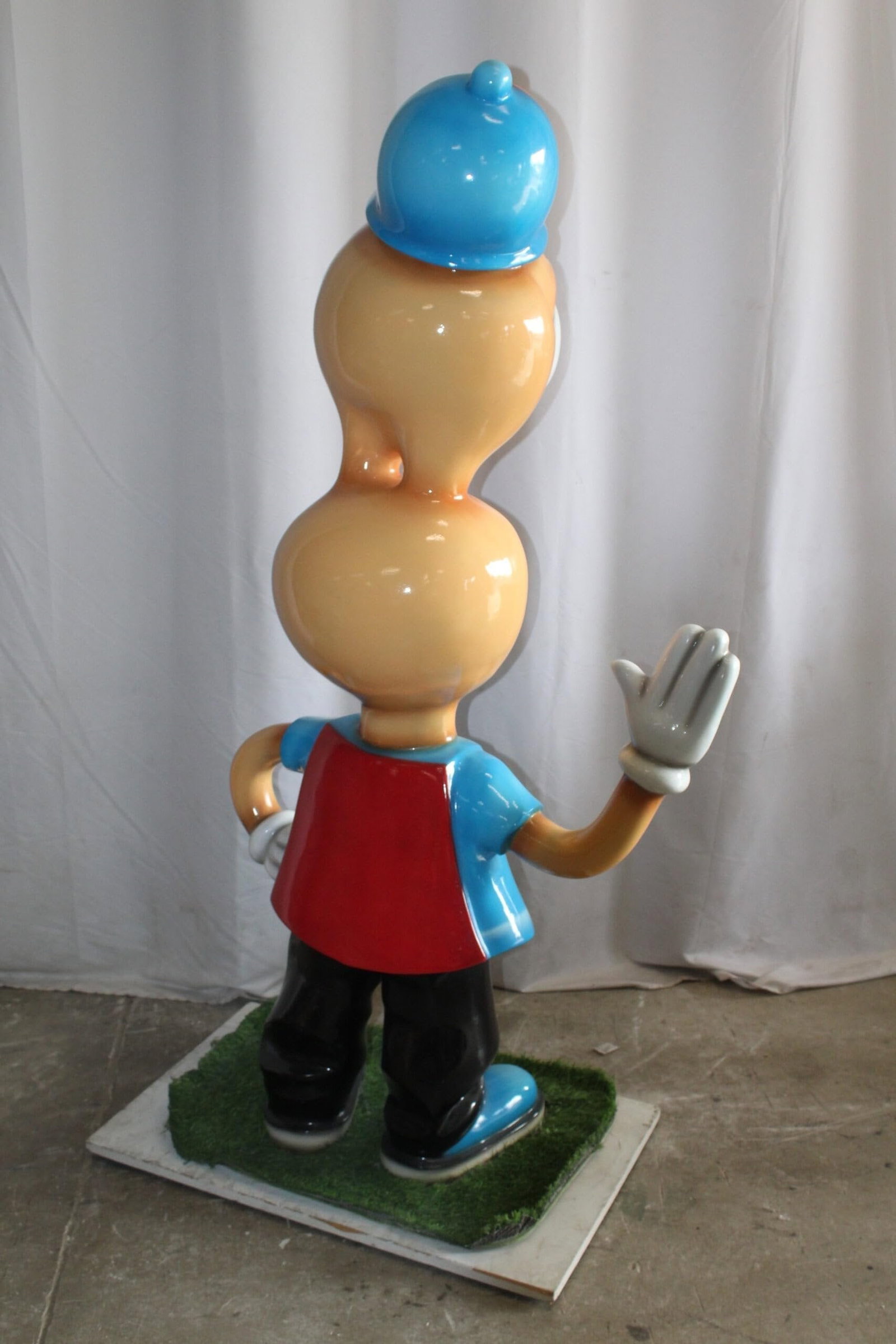 Fiberglass Peanut Cartoon Statue, Nostalgic Comic Charm 36" x 16" x 66"H - 8