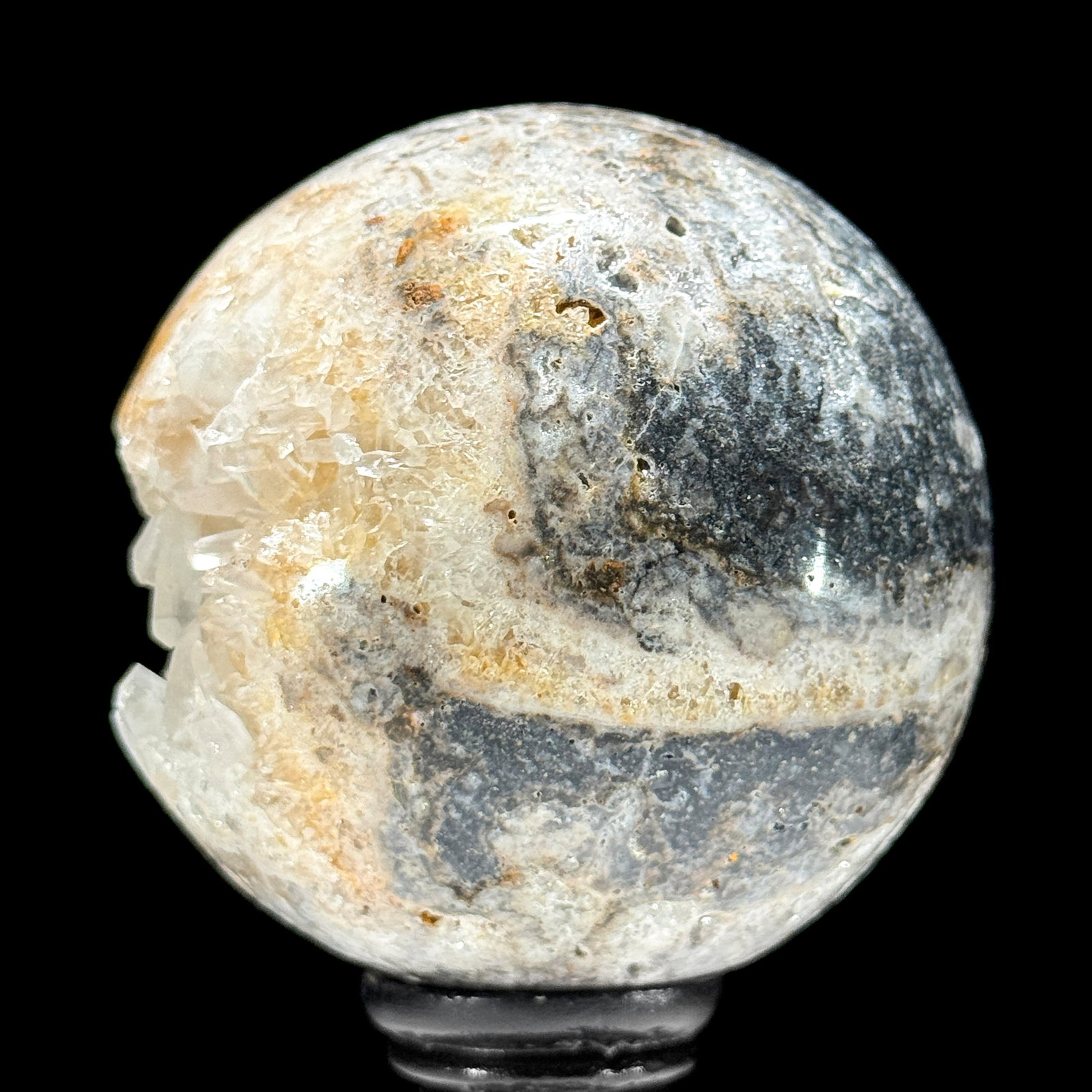 Wonderful set of 2 crystal spheres with stands - 7