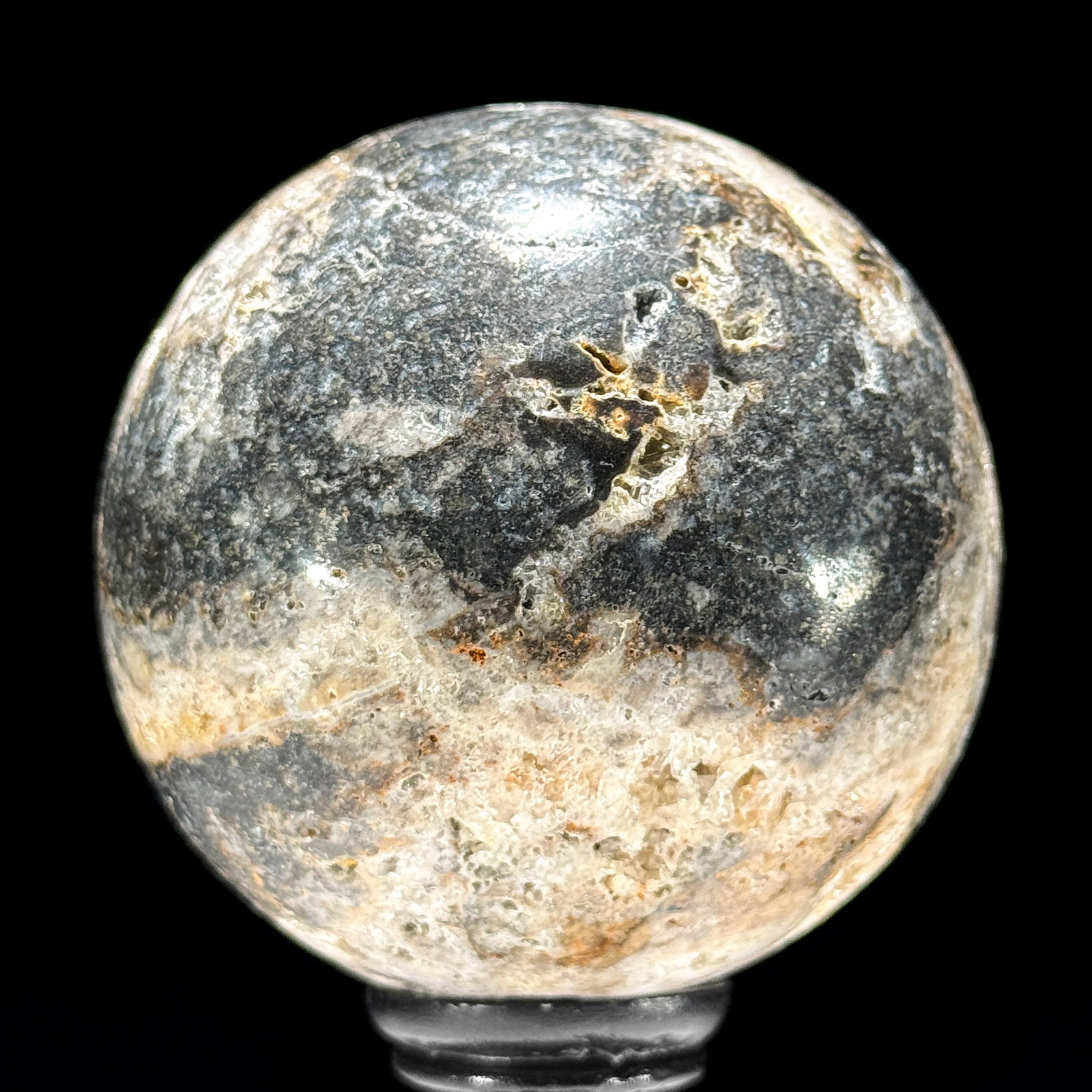 Wonderful set of 2 crystal spheres with stands - 8