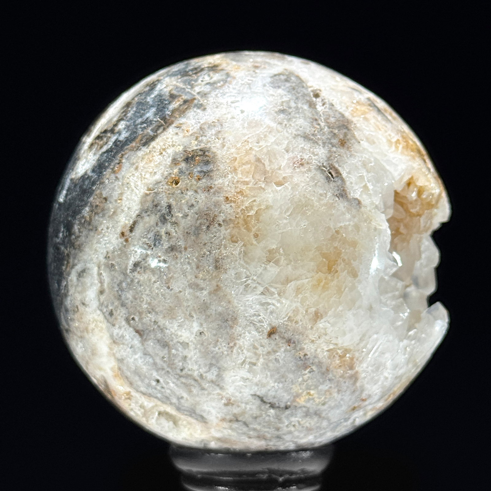 Wonderful set of 2 crystal spheres with stands - 9