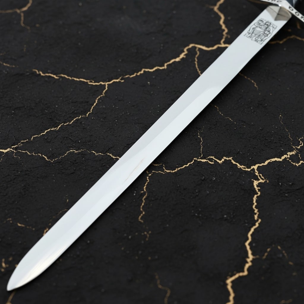 Medieval Knight Sword Letter Opener, Zinc Alloy Unsharpened Desk Accessory - 2