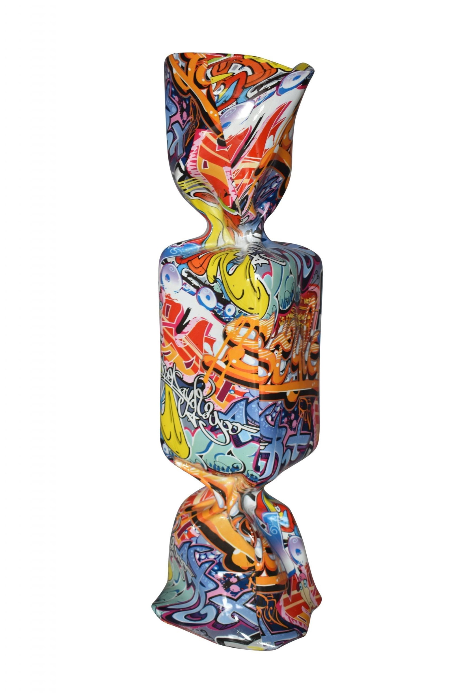 Modern Art of a Large Graffiti Candy Statue Made of Resin Size: 9" x 8" x 24"H - 3