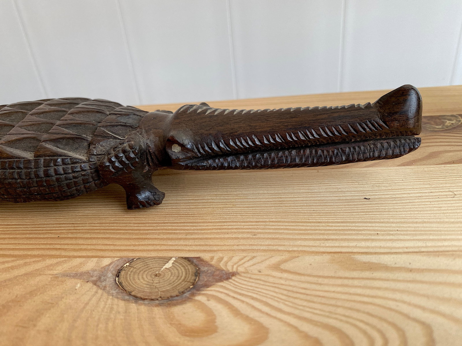 Crocodile Carved from Wood - 3