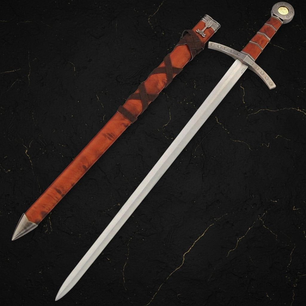 Excalibur King Arthur Fantasy Sword 23" Medieval Crusader Blade 440 Stainless Steel: Title:Excalibur King Arthur Fantasy Sword 23" Medieval Crusader Blade 440 Stainless Steel Description:This 23 inch King Arthur Excalibur sword is a classic historical fantasy piece inspired by the med