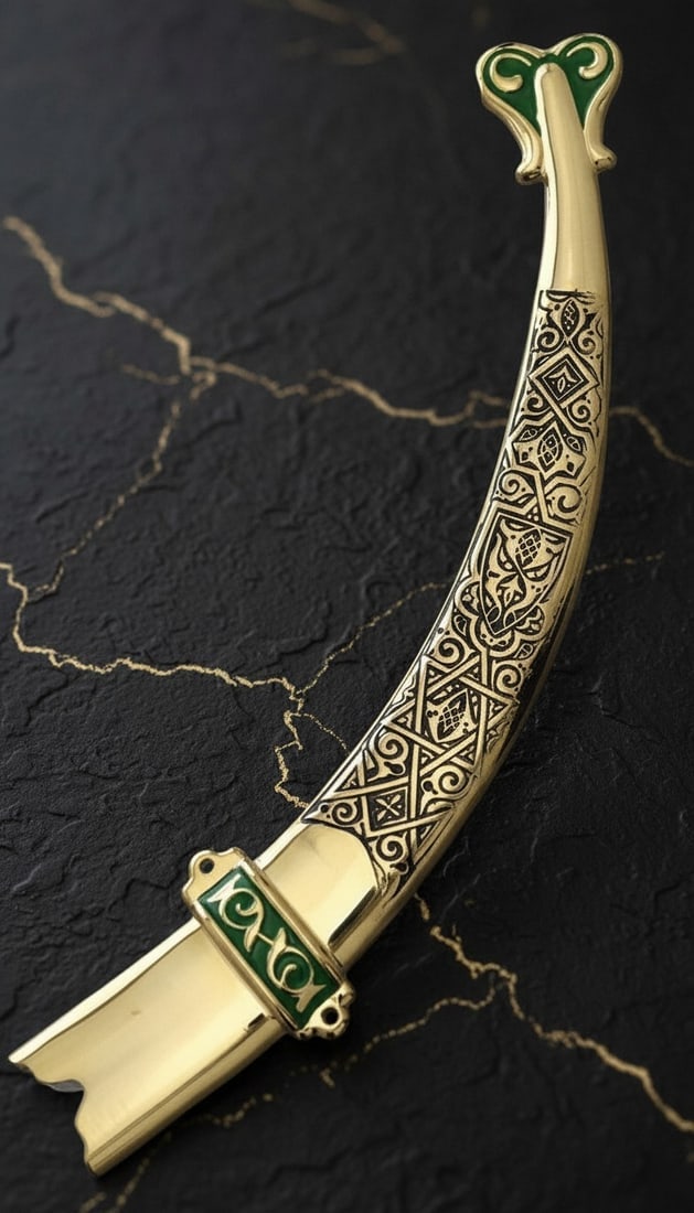 7.5" Decorative Arab Dagger Stainless Steel Blade Ornate Metal Alloy Handle - 3