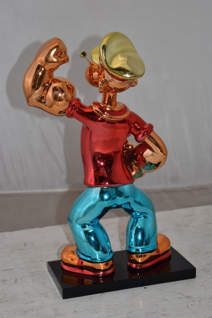 Iconic Red Popeye smaller Resin Statue Size: 11" x 6" x 17"H - 10
