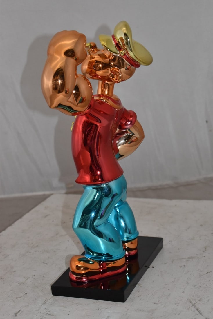 Iconic Red Popeye smaller Resin Statue Size: 11" x 6" x 17"H - 11