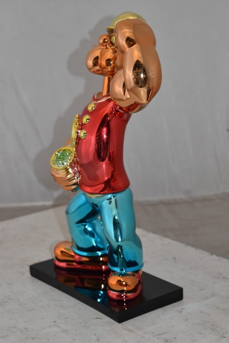 Iconic Red Popeye smaller Resin Statue Size: 11" x 6" x 17"H - 12