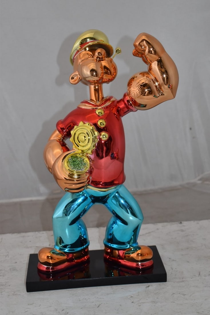 Iconic Red Popeye smaller Resin Statue Size: 11" x 6" x 17"H - 3