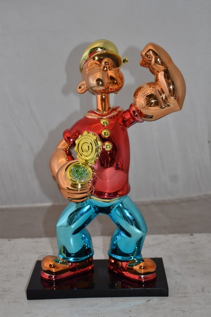 Iconic Red Popeye smaller Resin Statue Size: 11" x 6" x 17"H - 5