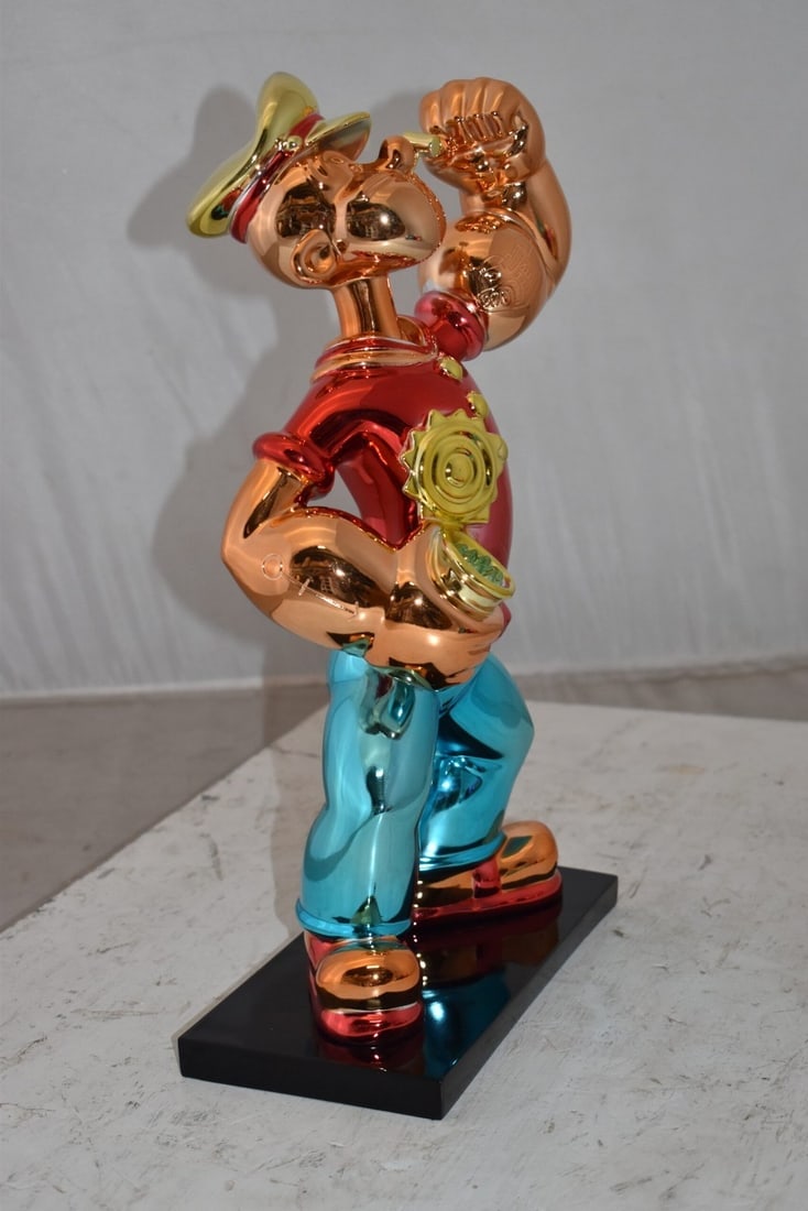 Iconic Red Popeye smaller Resin Statue Size: 11" x 6" x 17"H - 7