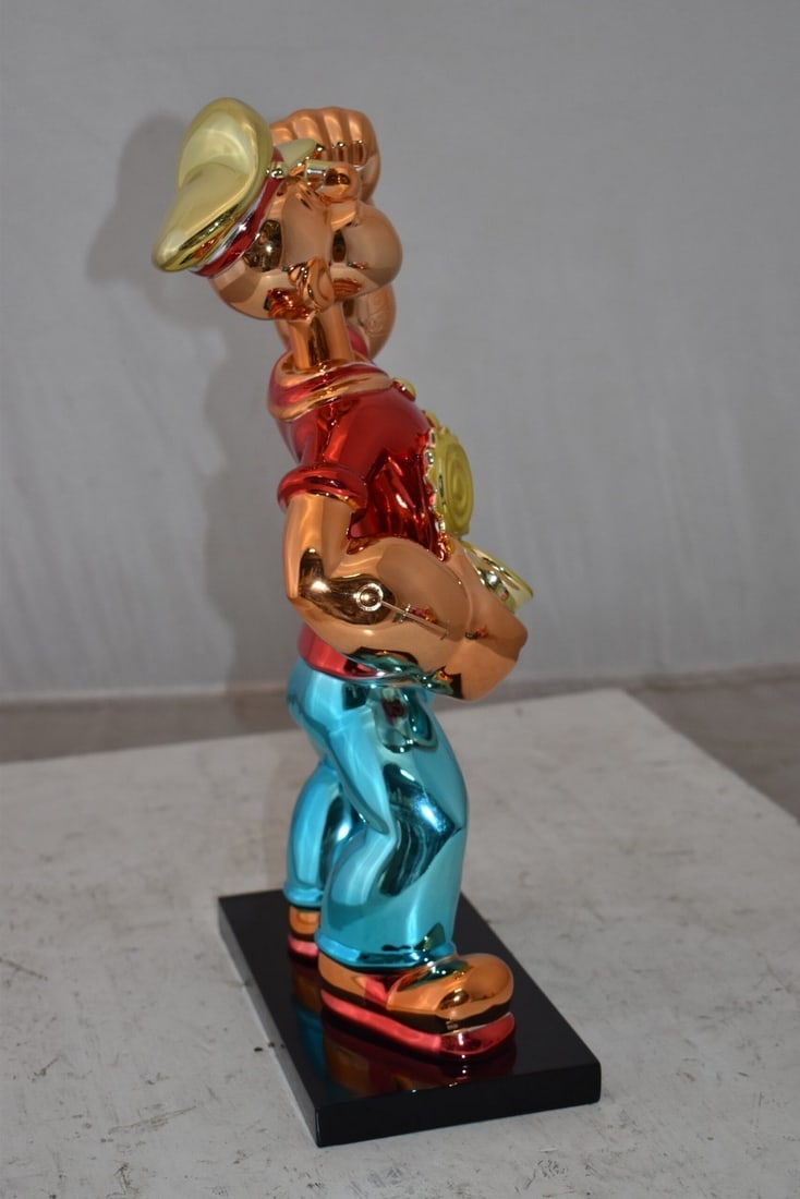 Iconic Red Popeye smaller Resin Statue Size: 11" x 6" x 17"H - 8