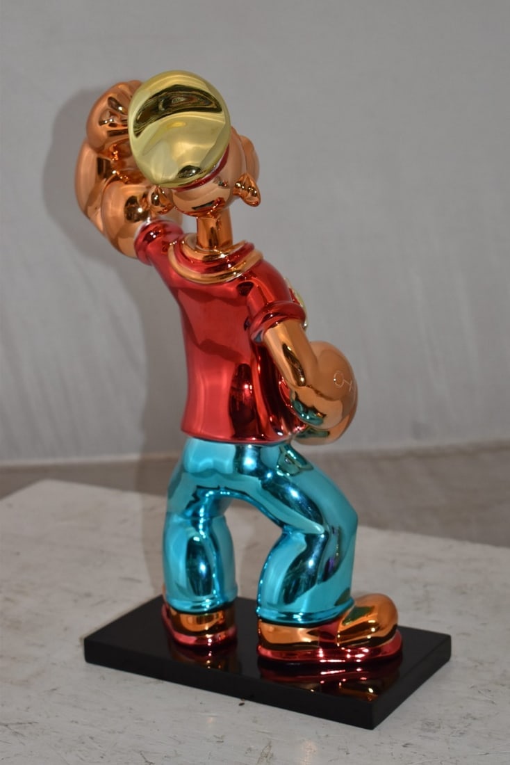 Iconic Red Popeye smaller Resin Statue Size: 11" x 6" x 17"H - 9