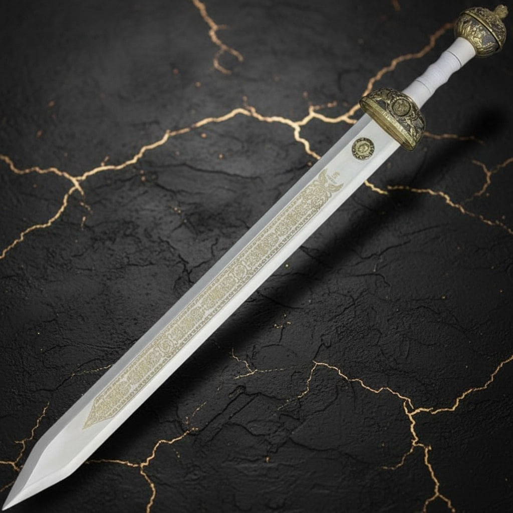 23" Decorative Gladiator Sword Stainless Steel Blade Wood Metal Hilt Costume (1 of 5)