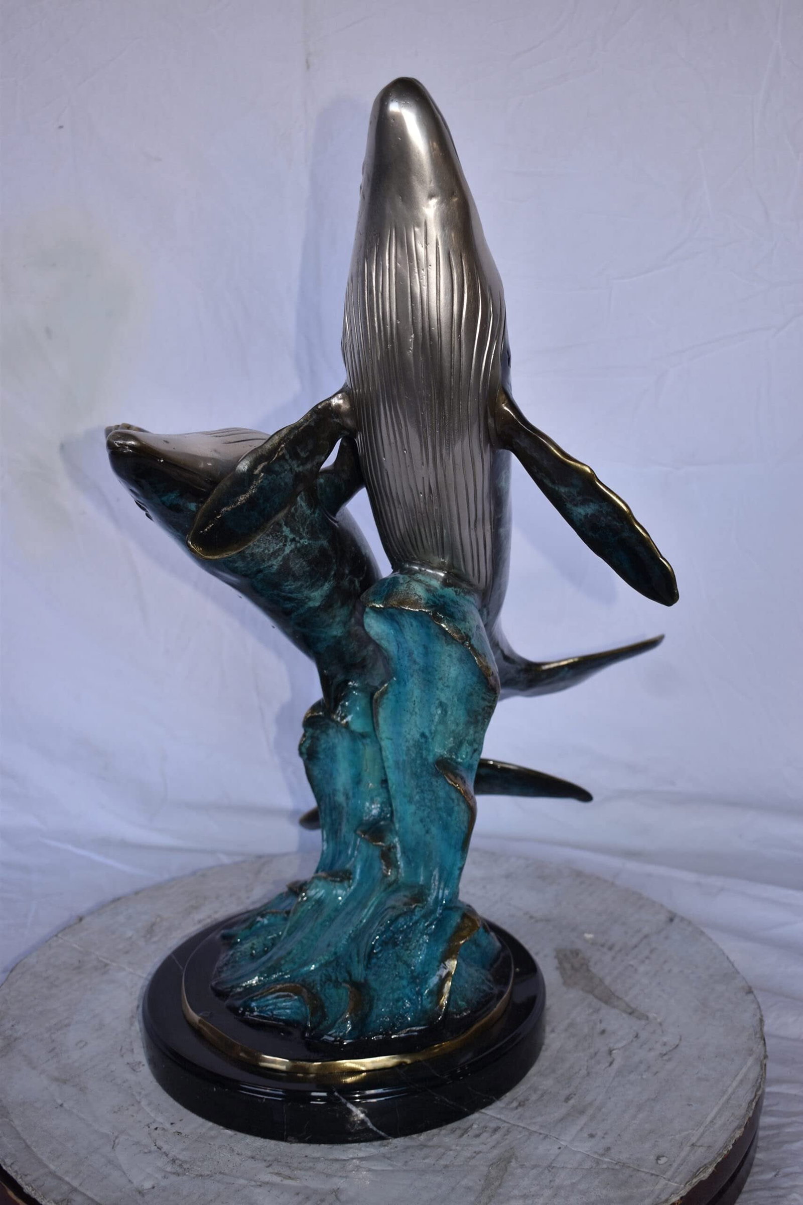 Single Sailfish Bronze Statue - Size: 6"L x 6"W x 15"H. - 5