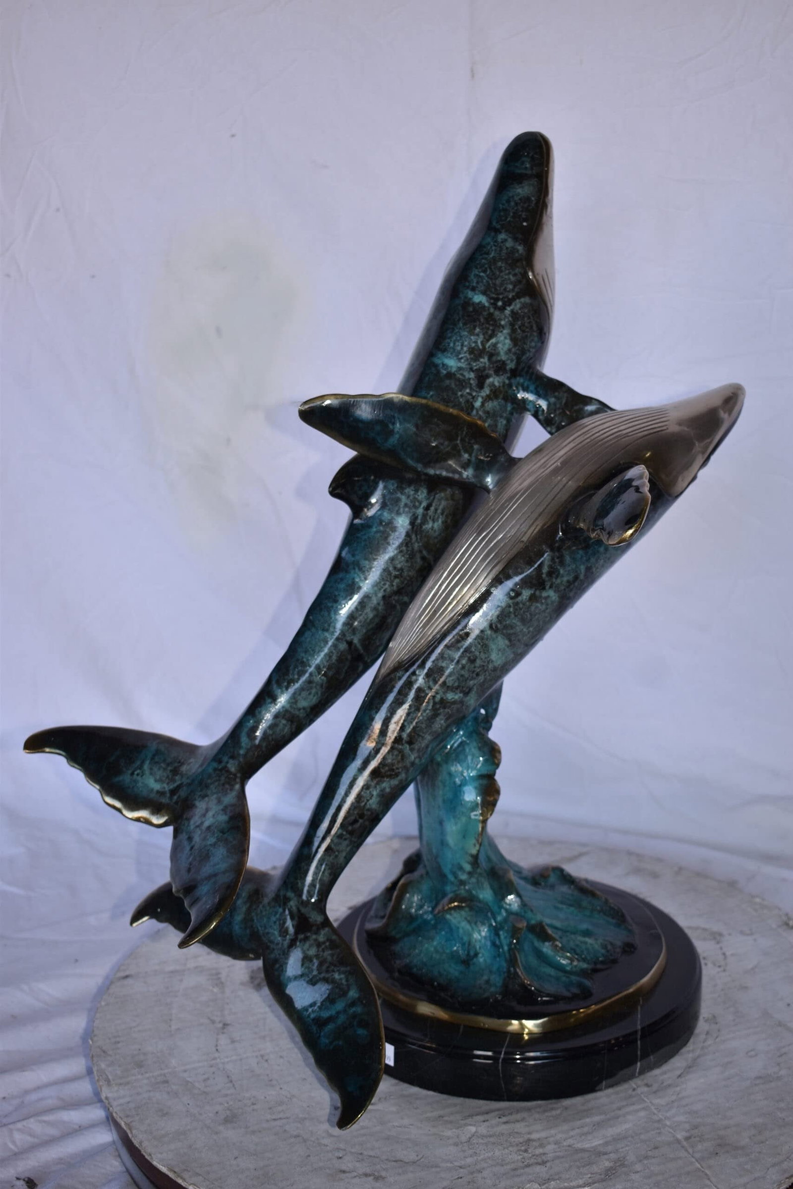 Single Sailfish Bronze Statue - Size: 6"L x 6"W x 15"H. - 8