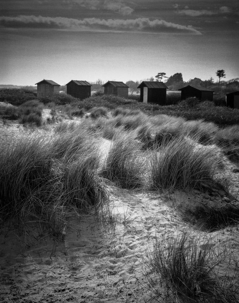 Beach Huts, Walberswick, Southwold, Suffolk - Silver Gelatin Photograph: Title: Beach Huts, Walberswick, Southwold, Suffolk - Silver Gelatin Photograph Dimensions: 16 x 20 in Medium: Beach Huts, Walberswick, Southwold, Suffolk - Silver Gelatin Photograph - Limited Edition 