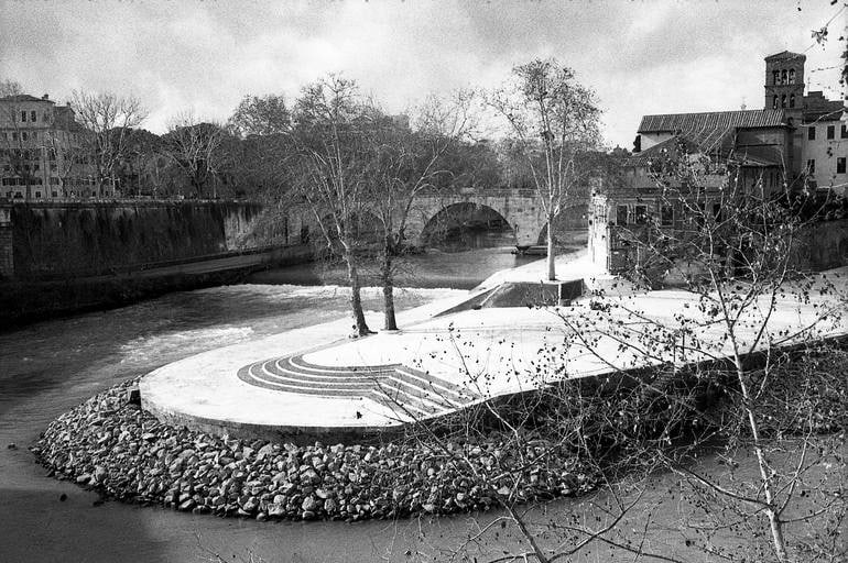 Isola Tiberina Hospital, Rome, Italy - Silver Gelatin Photograph: Title: Isola Tiberina Hospital, Rome, Italy - Silver Gelatin Photograph Dimensions: 20 x 16 in Medium: Isola Tiberina Hospital, Rome, Italy - Silver Gelatin Photograph - Limited Edition of 10 Paul Coo