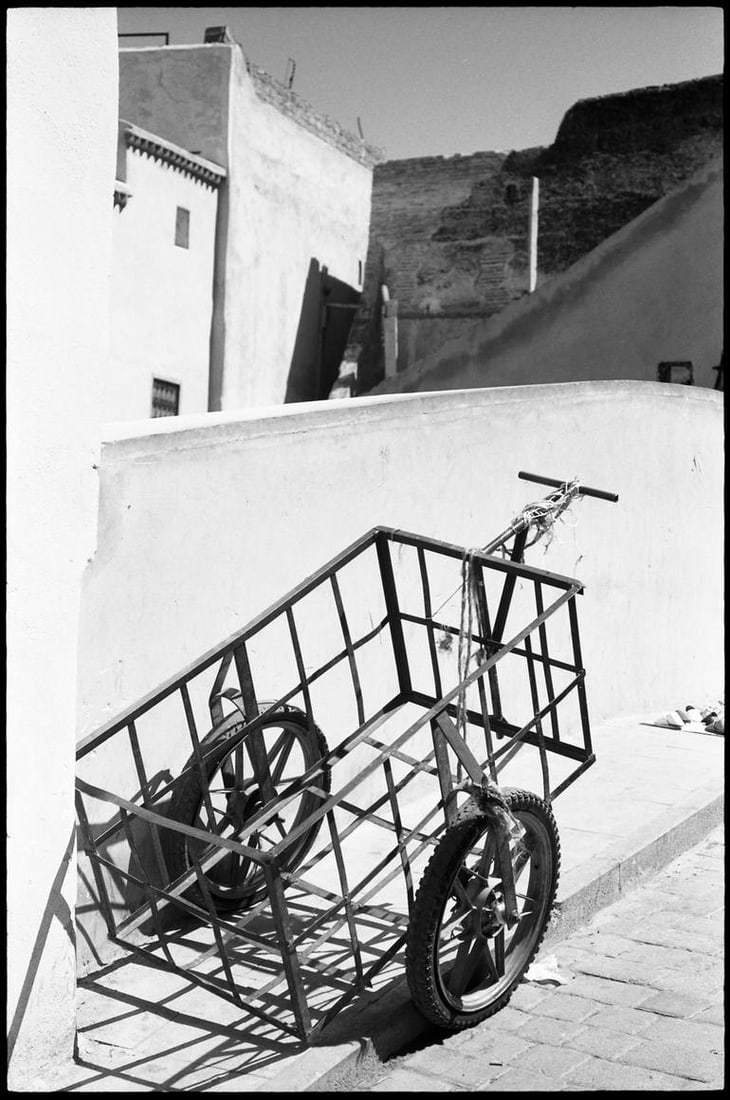 Metal Wheelbarrow, Fes, Morocco - Silver Gelatin Photograph (1 of 3)