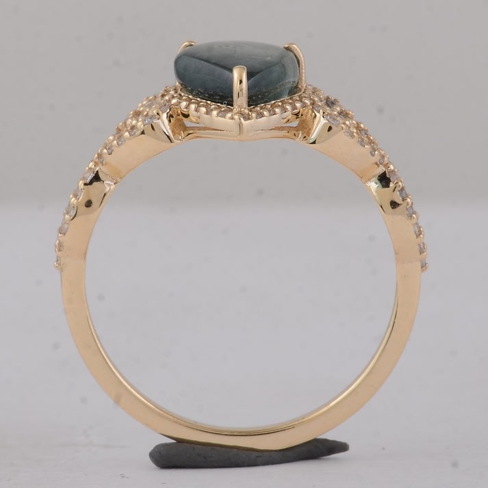 1.84 Ct Pear Tourmaline 9K Gold Ring - 4