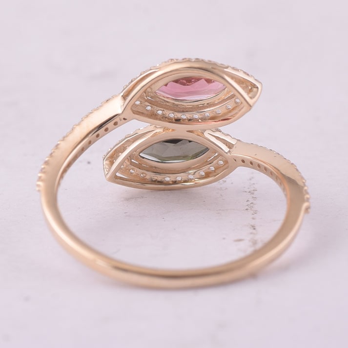 1.13 Ct Marquise Tourmaline 9K Gold Ring - 3