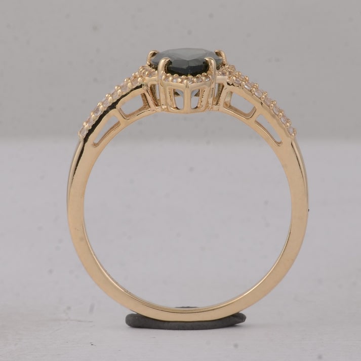 1.55 Ct Pear Tourmaline 9K Gold Ring - 3