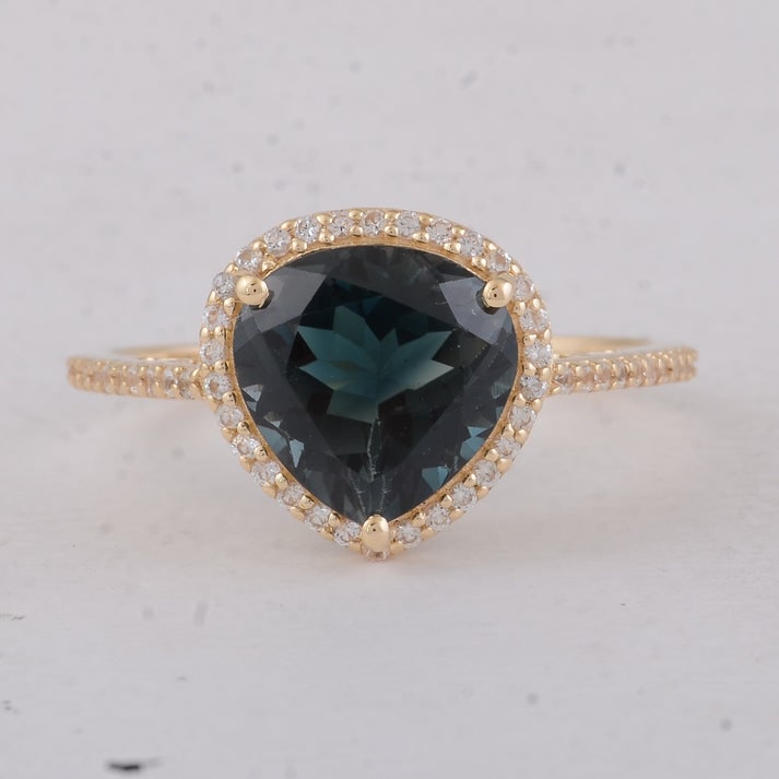 2.67 Ct Heart Tourmaline 9K Gold Ring - 2