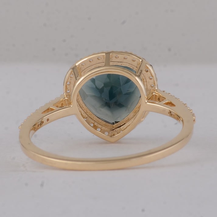 2.67 Ct Heart Tourmaline 9K Gold Ring - 3
