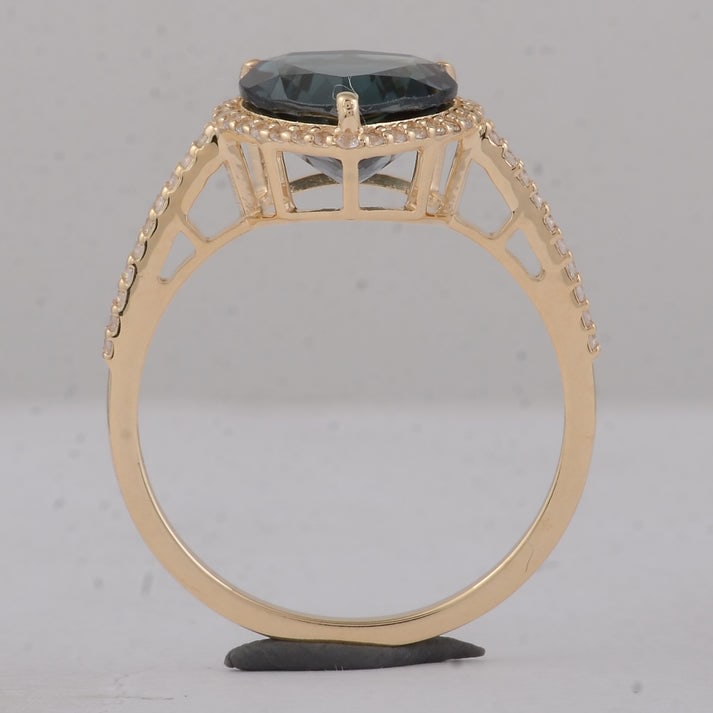 2.67 Ct Heart Tourmaline 9K Gold Ring - 4