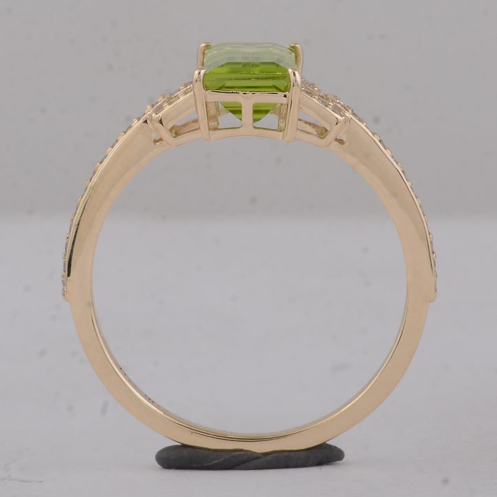 1.96 Ct Baguette Peridot 9K Gold Ring - 3