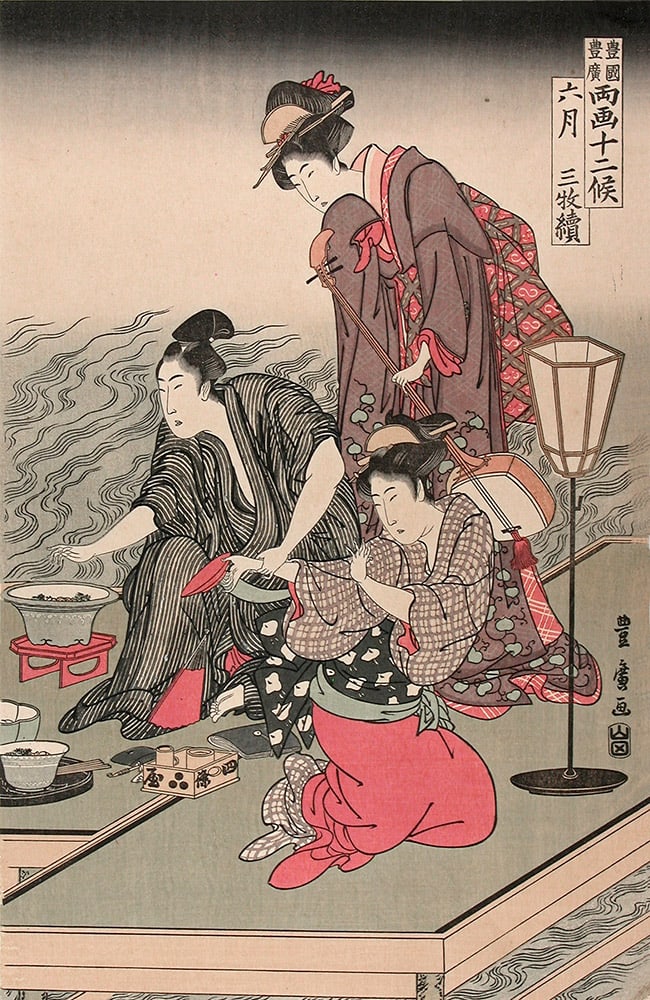TOYOKUNI, Utagawa (1769-1825): Partying by the river at night (1 of 1)