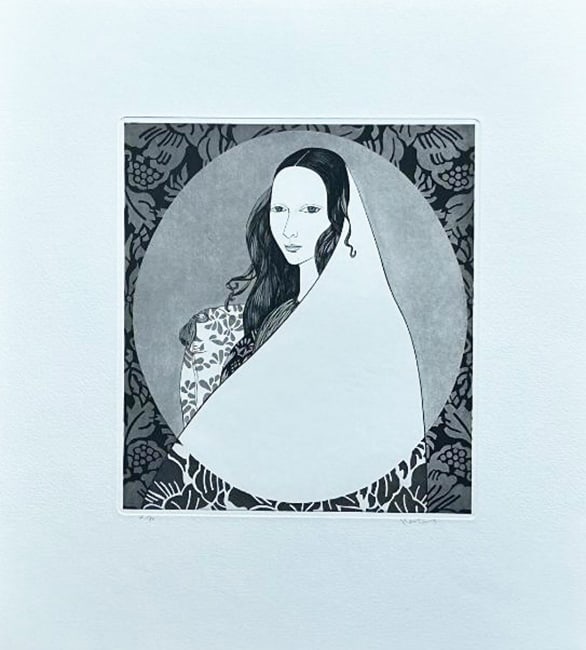 Kaoru Saito (1931 - 2021): Work - B: Artist/Title: Kaoru Saito (1931 - 2021): Work - B Medium:Mezzotint Edition:Limited Edition #4/80 Size:The print image measures 6 7/8 X 7 5/8 inches plus margins Condition:The print is in excellent,