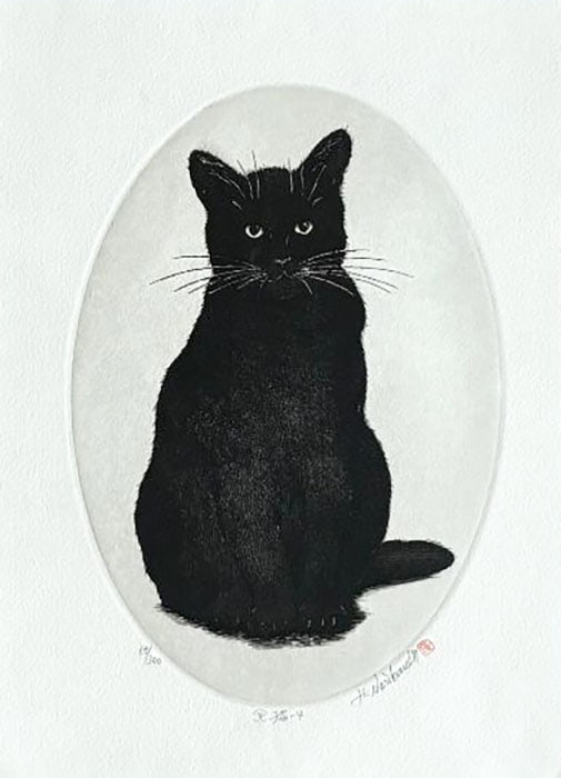 Hiroto Norikane (B. - 1949): Black Cat - 4 (1 of 1)