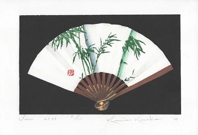 Kunio Kaneko (B. - 1949): Sen 2023: Artist/Title: Kunio Kaneko (B. - 1949): Sen 2023 Date: 2023 Medium:Woodblock Print Edition:Limited Edition #6/111 Size:The print image measures 4 3/4 X 7 5/8 inches plus margins Condition:The print