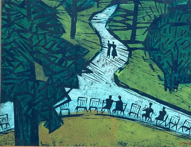 Tadashige Ono (1909 - 1990): Park In Vienna (1 of 1)
