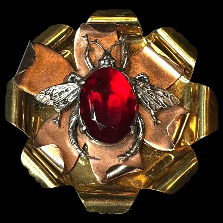 Vintage LIDZ BROS NY Oversized Bug/Fly Brooch. (1 of 7)