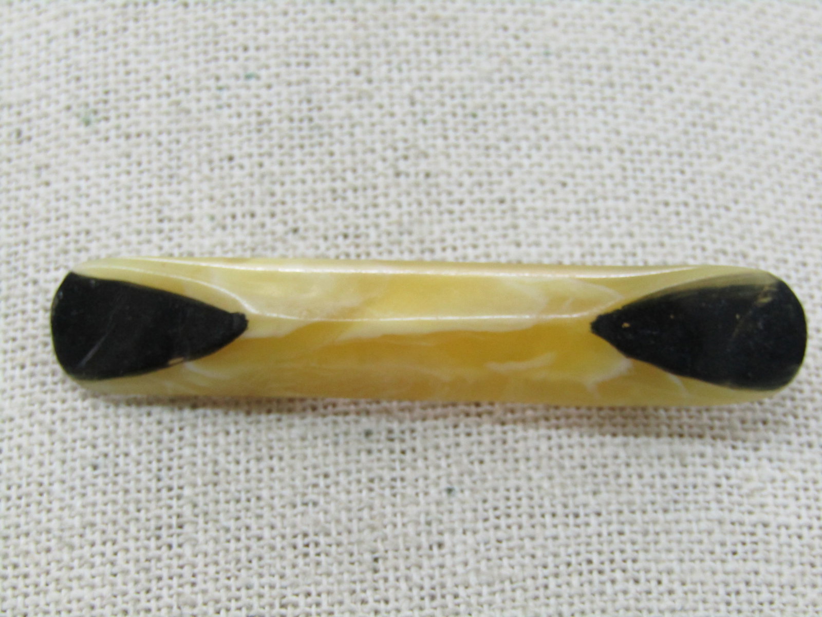 Vintage 1920's-1930's Black & White Celluloid Brooh, 2", Unisex (1 of 6)
