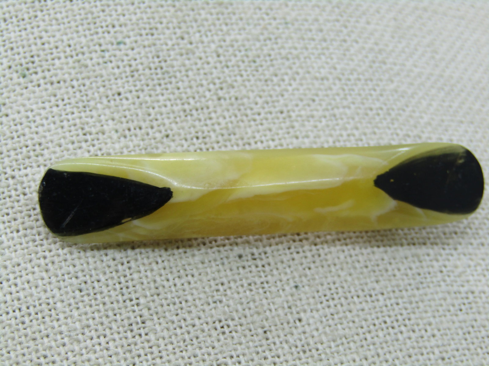 Vintage 1920's-1930's Black & White Celluloid Brooh, 2", Unisex - 2