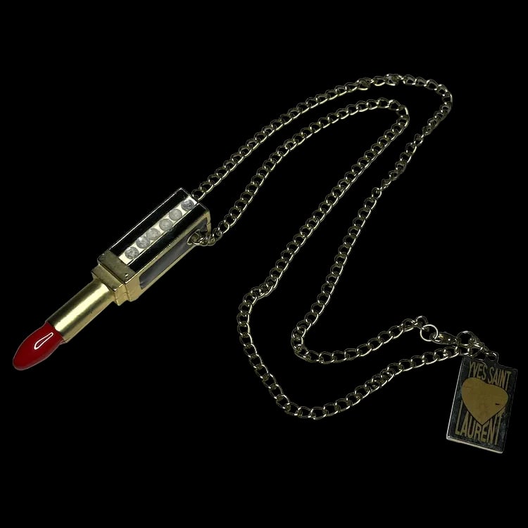 Vintage Yves Saint Laurent Lipstick Necklace (1 of 7)