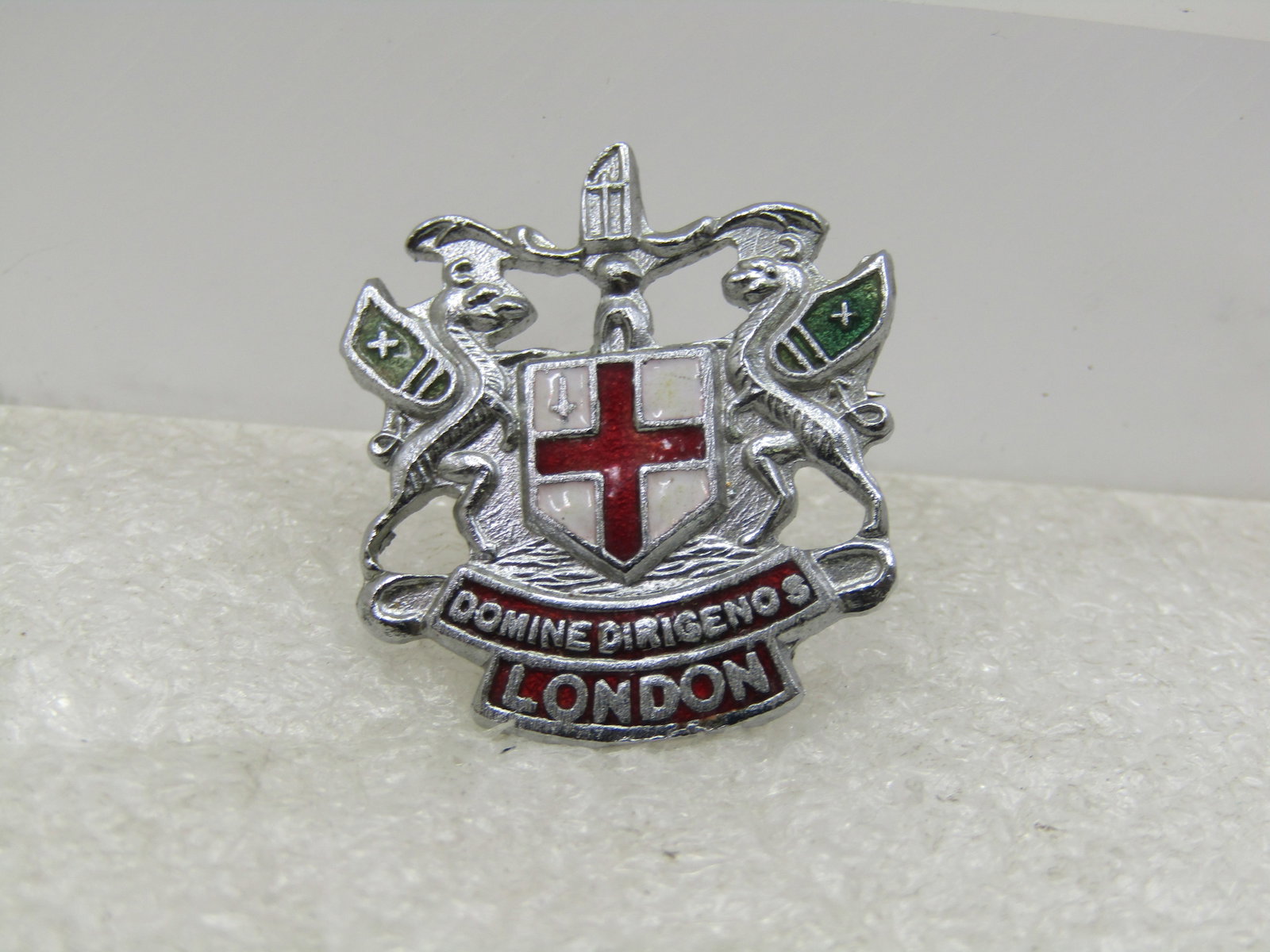 Vintage Enameled London Domine Dirigenos Shield Brooch (1 of 5)