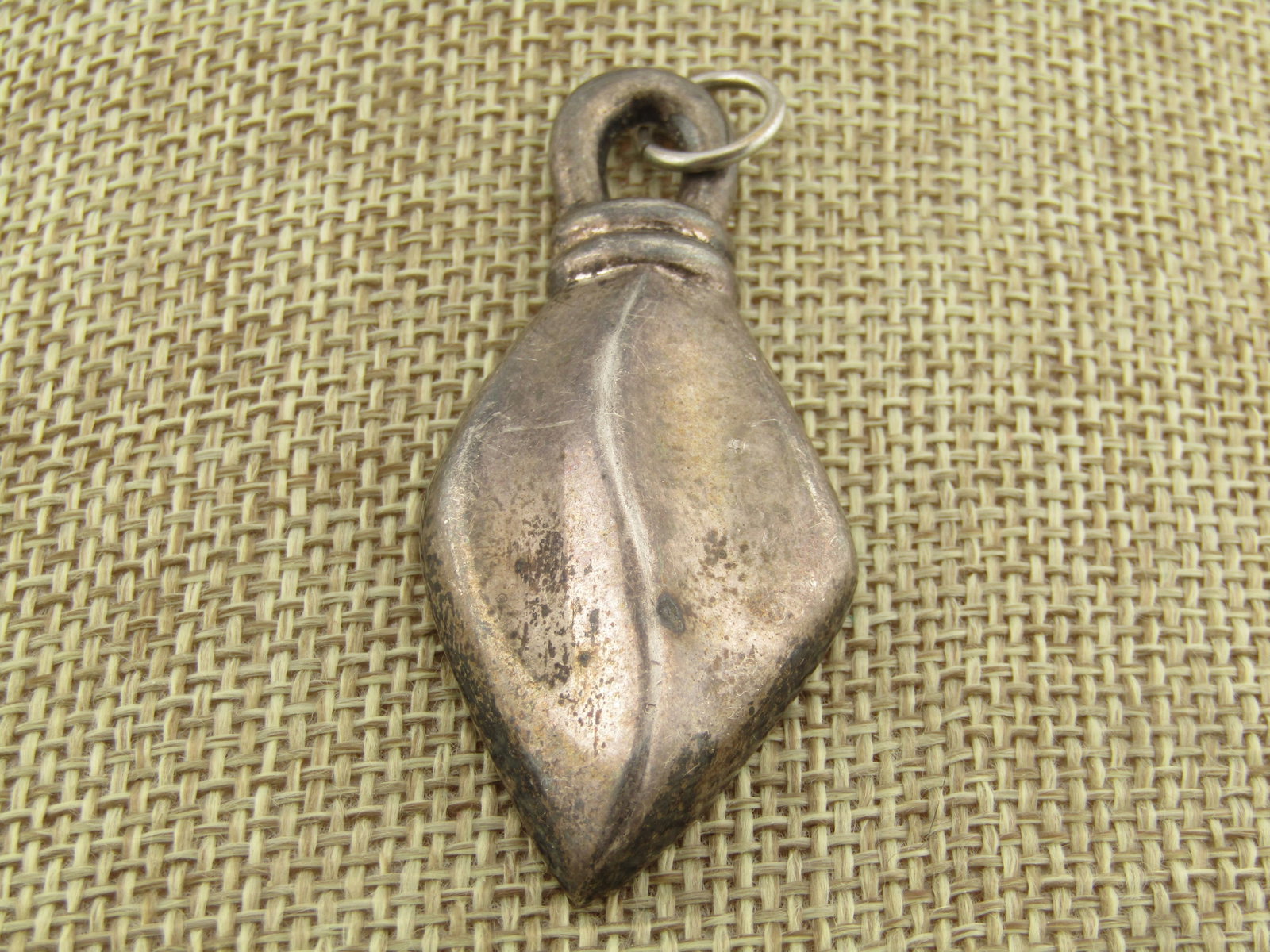 Vintage Sterling Ridged Pendant, 1980's-1990's - 2