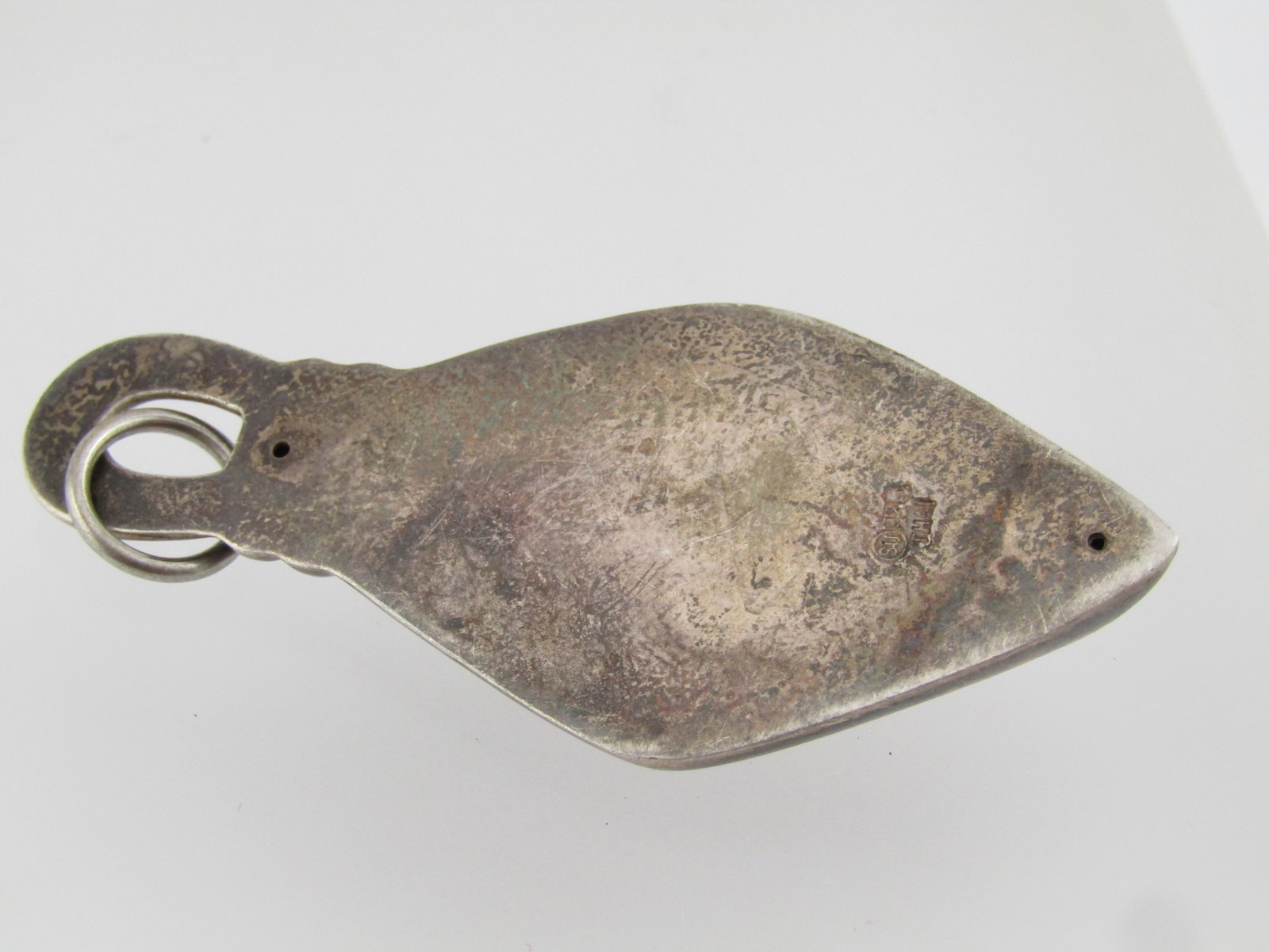 Vintage Sterling Ridged Pendant, 1980's-1990's - 3