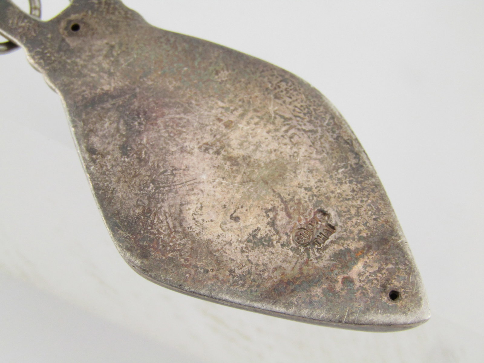 Vintage Sterling Ridged Pendant, 1980's-1990's - 4