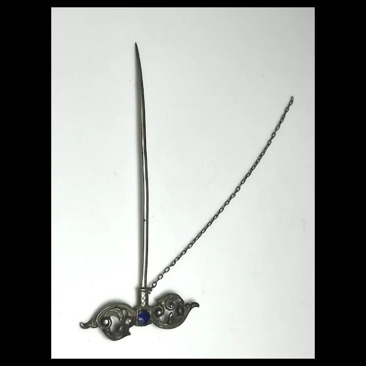 Vintage Sterling Silver Sword Stickpin - 12