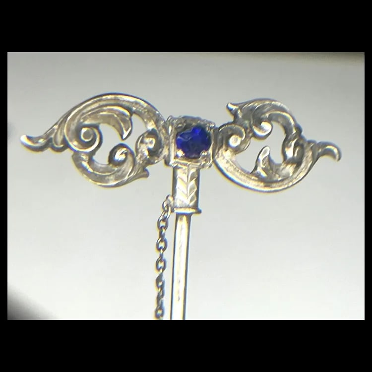 Vintage Sterling Silver Sword Stickpin - 13