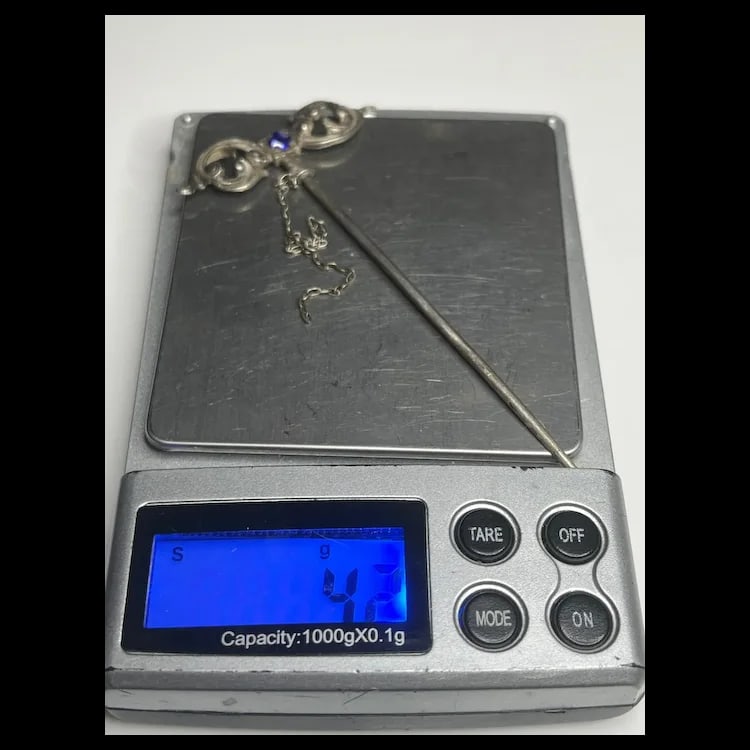 Vintage Sterling Silver Sword Stickpin - 15