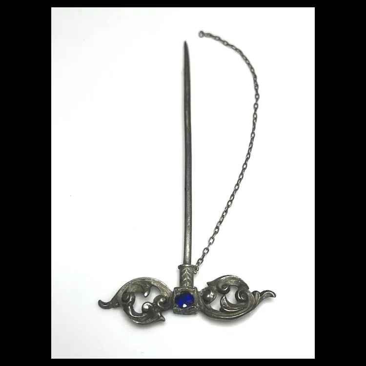Vintage Sterling Silver Sword Stickpin - 3
