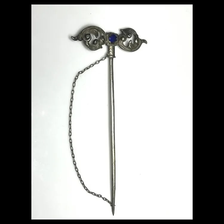 Vintage Sterling Silver Sword Stickpin - 4