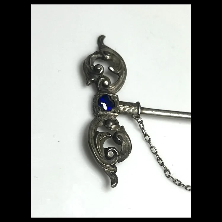 Vintage Sterling Silver Sword Stickpin - 6