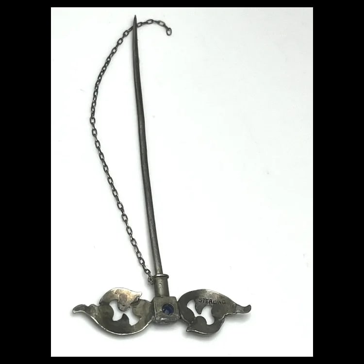 Vintage Sterling Silver Sword Stickpin - 8